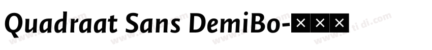Quadraat Sans DemiBo字体转换
